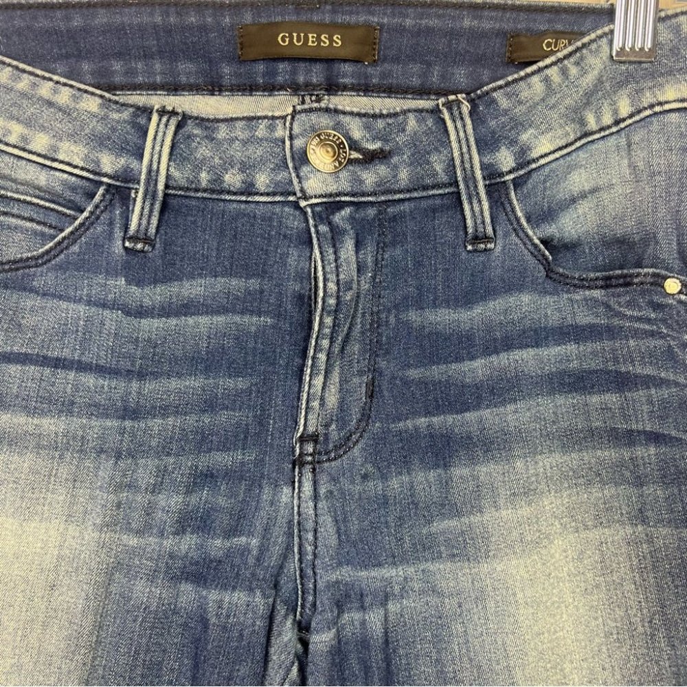 Guess curvy X jeans denim soft stretchy cute black logo on the back y2k cute - Picture 2 of 9